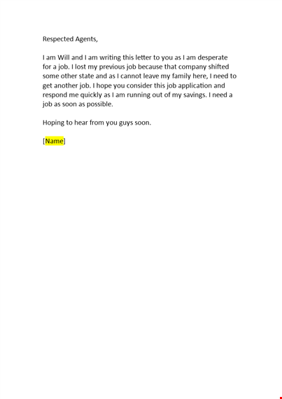 application for a general laborer in any company template