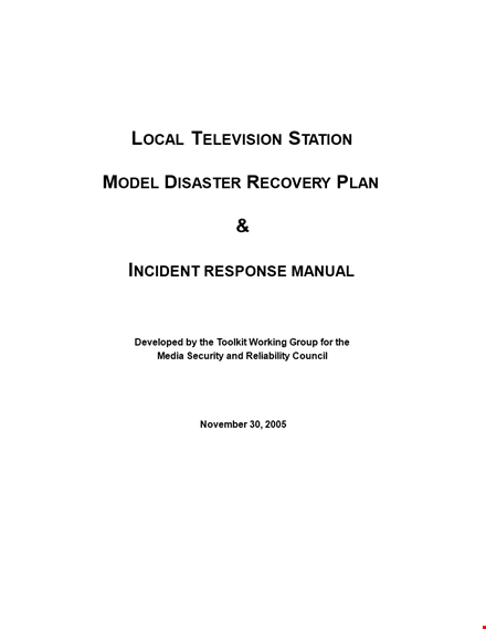 disaster recovery plan template - ensure personnel safety & rapid emergency recovery template