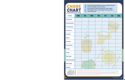 printable character chore chart template