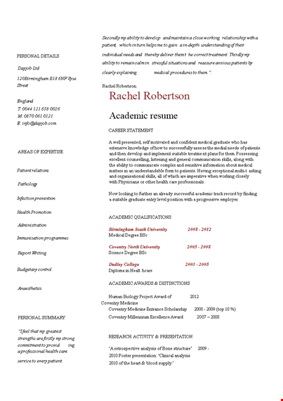 academic resume template for medical professionals | dayjob template