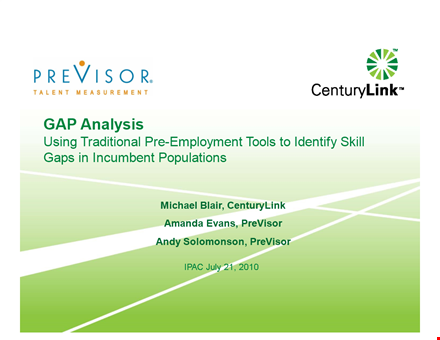 performance gap analysis template template