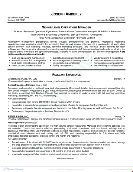 sales operations manager resume template