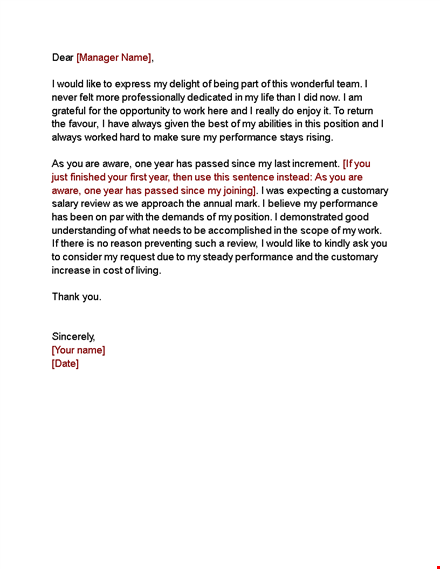 salary increase letter - improve performance and achieve high pay template