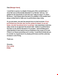 Salary Increase Letter Improve Performance And Achieve High Pay