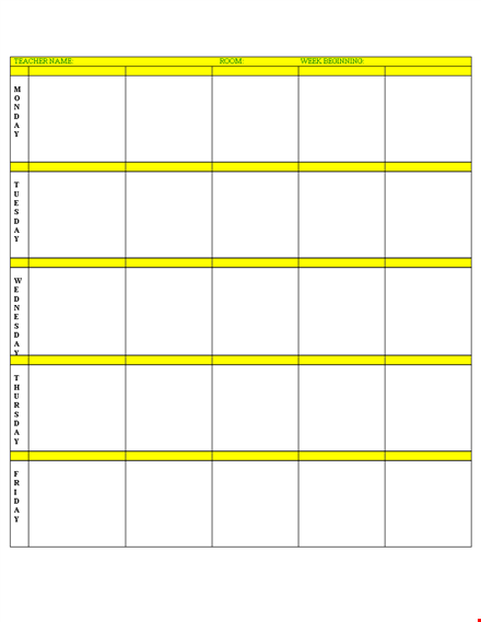 lesson plan form template word template