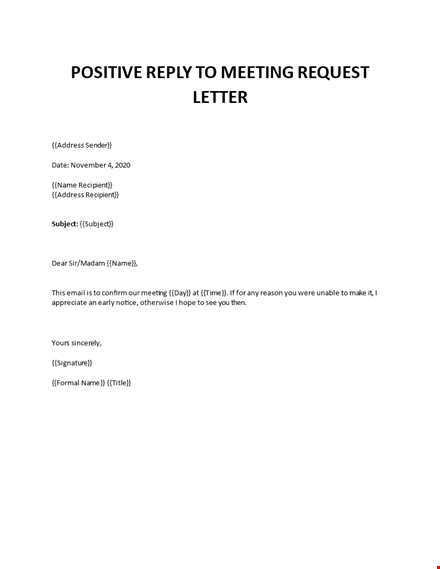 reply to meeting request template