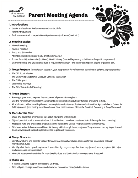 parent meeting agenda in pdf template