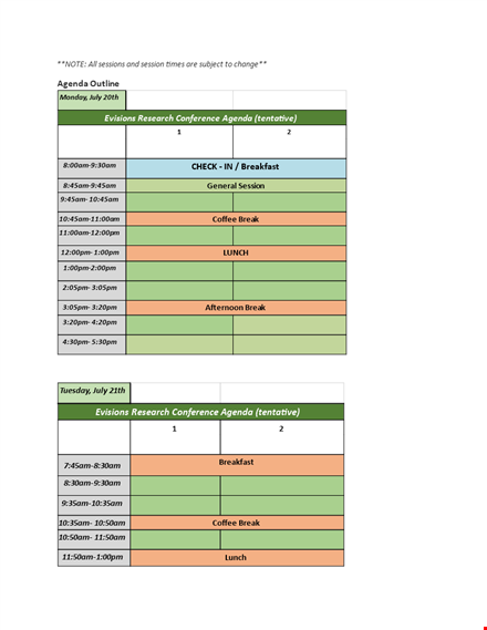 research conference agenda template: streamline your event planning with evisions and cayuse template