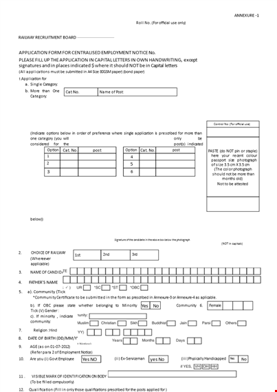 job recruitment application form template template