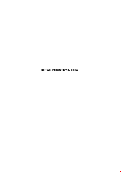 retail company description example - retailing in india | billion market potential template