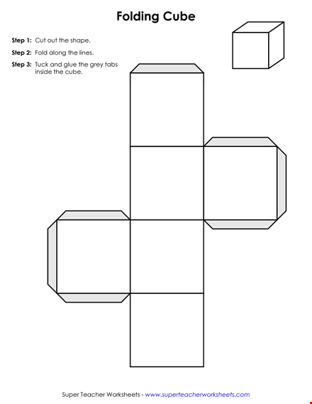 folded cube template - create stunning 3d shapes with easy folding techniques template