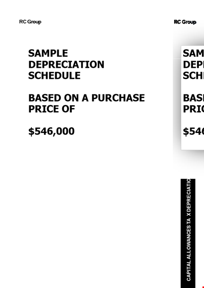 free depreciation schedule template - group assets effortlessly template