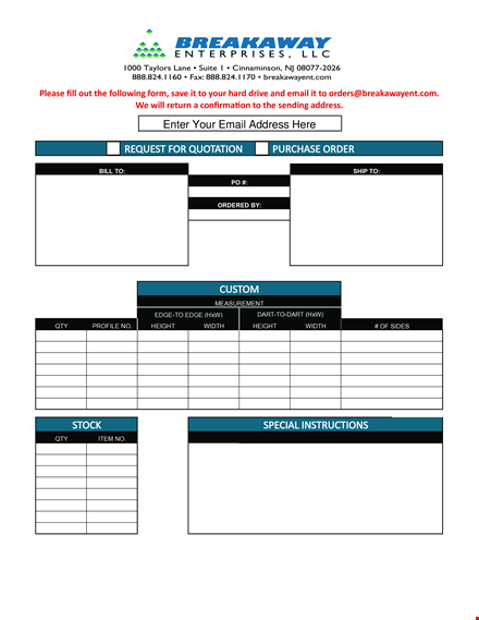 free stock quotation template