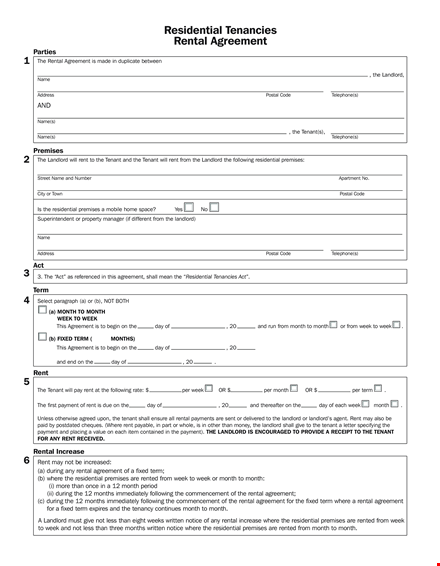 lease agreement letter template - landlord, tenant & premises agreement template