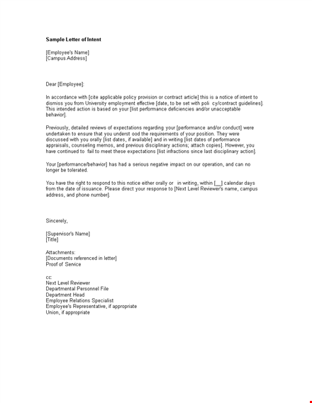 sample letter of intent doc template