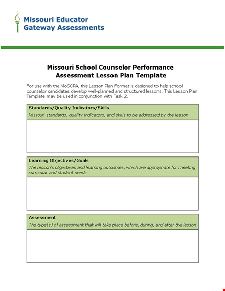 lesson plan template for effective learning | objectives & needs template