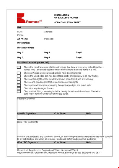 excel job sheet template template