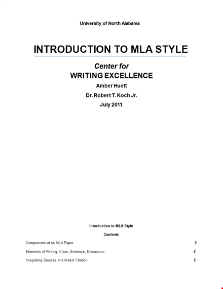 complete mla format template - author information should follow standards template