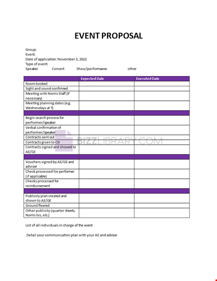 proposal form template for events template