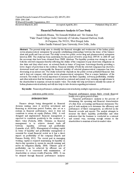 financial case analysis format template