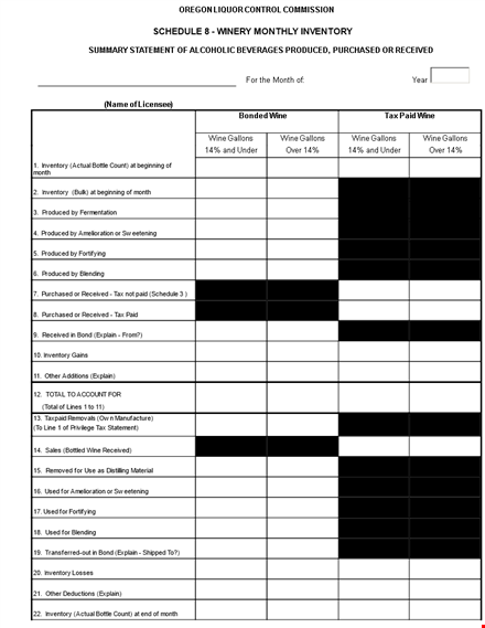 monthly product inventory template