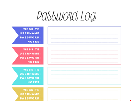 create a secure and organized password list template template