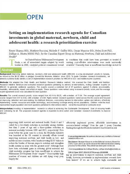 implementation research agenda template