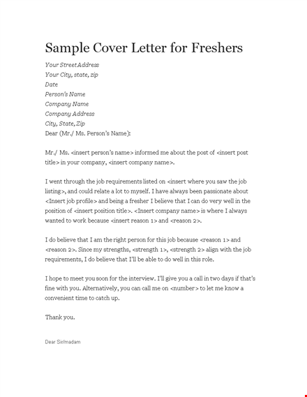 thank you cover letter for resume template