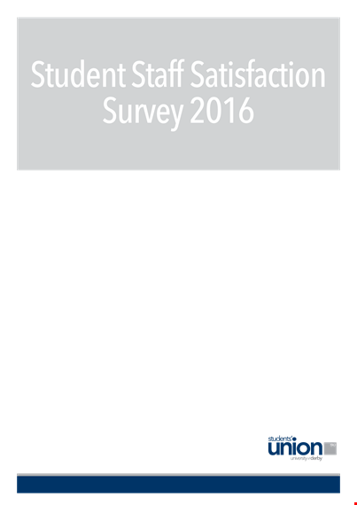 student staff satisfaction survey template template