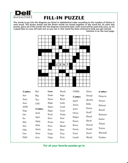 fill in printable puzzles template