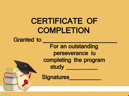 certificate of program completion template template