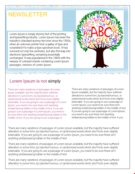 preschool newsletter template - easy-to-use and engaging options template