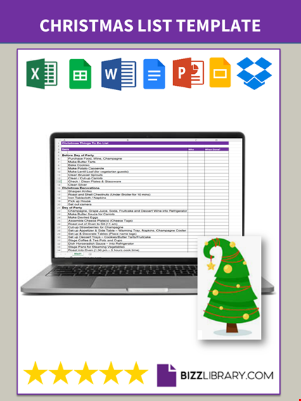 christmas list template