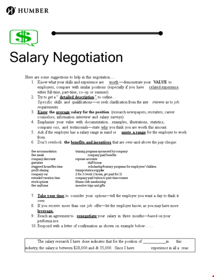 salary negotiation letter template template