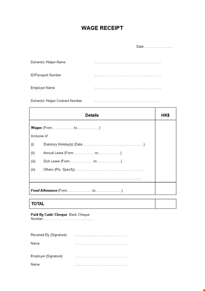 salary payment template
