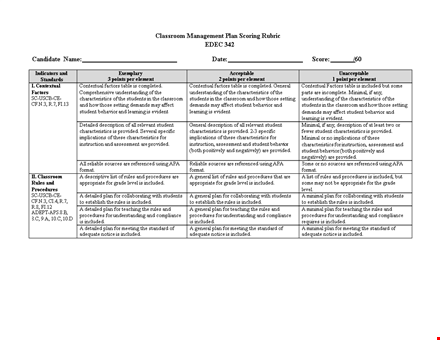 effective classroom management strategies for students: plan included template
