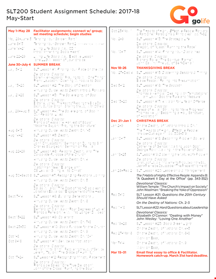 student assignment template