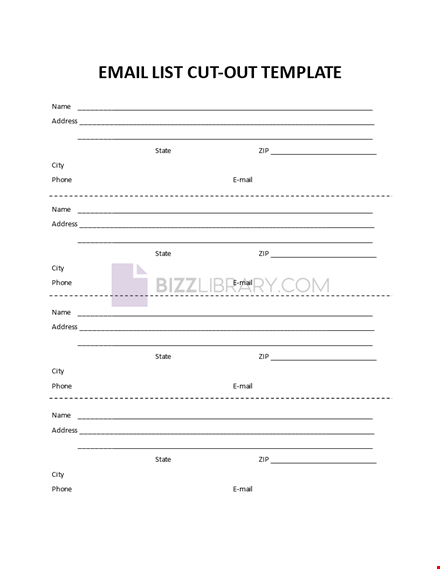 client list template template
