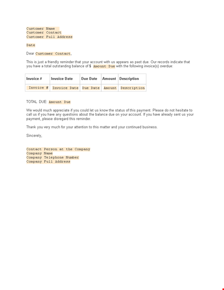 effective collection letter template for company invoices | get paid faster template