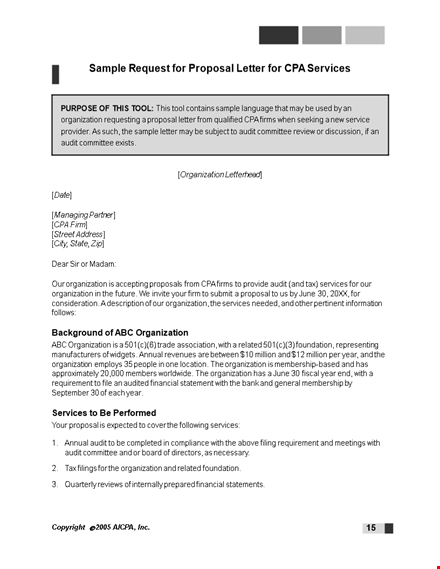 request for proposal template - create an organized proposal template