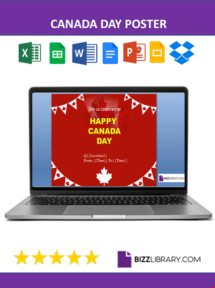 canada day poster template