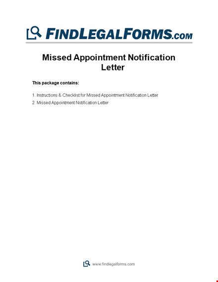 missed appointment letter in pdf template