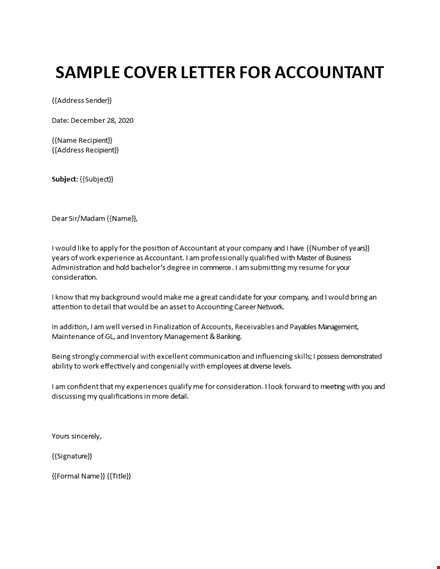 cover letter for accountant template