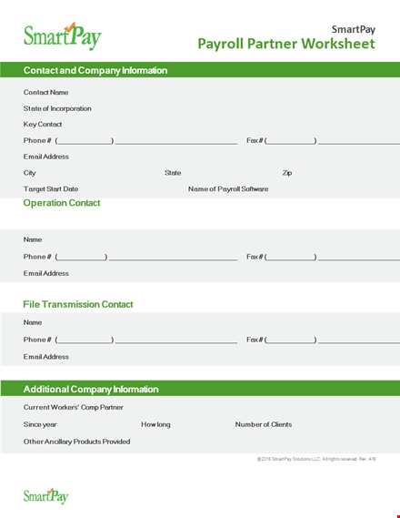 payroll template - streamline operations | contact, transmission, smartpay template