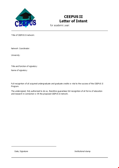 ceepus network: signatory letter of intent | customize your template template