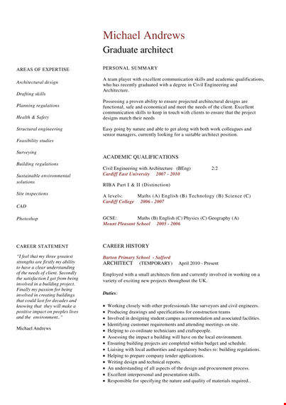 graduate engineering resume format template