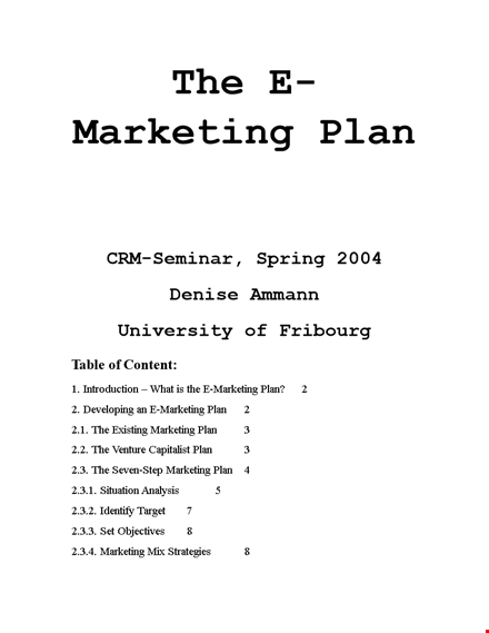 email marketing business plan template