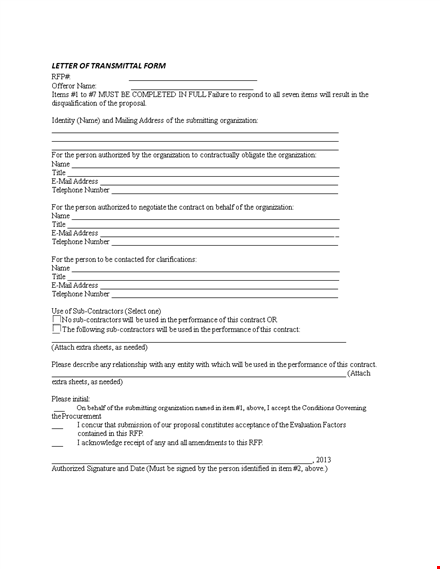 professional letter of transmittal template | send documents with ease template