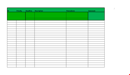 effective checklist template for organizing tasks | priority, deadline & pomodoros template