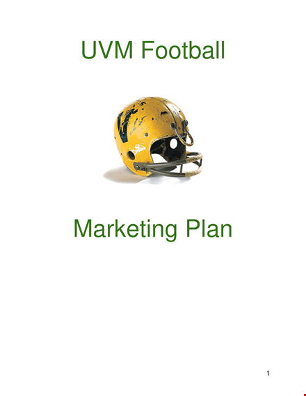 sports event marketing plan for vermont football template